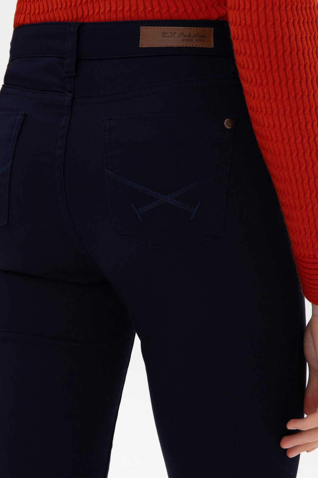 Kad_n Lacivert Toothpick Fit Kanvas Pantolon