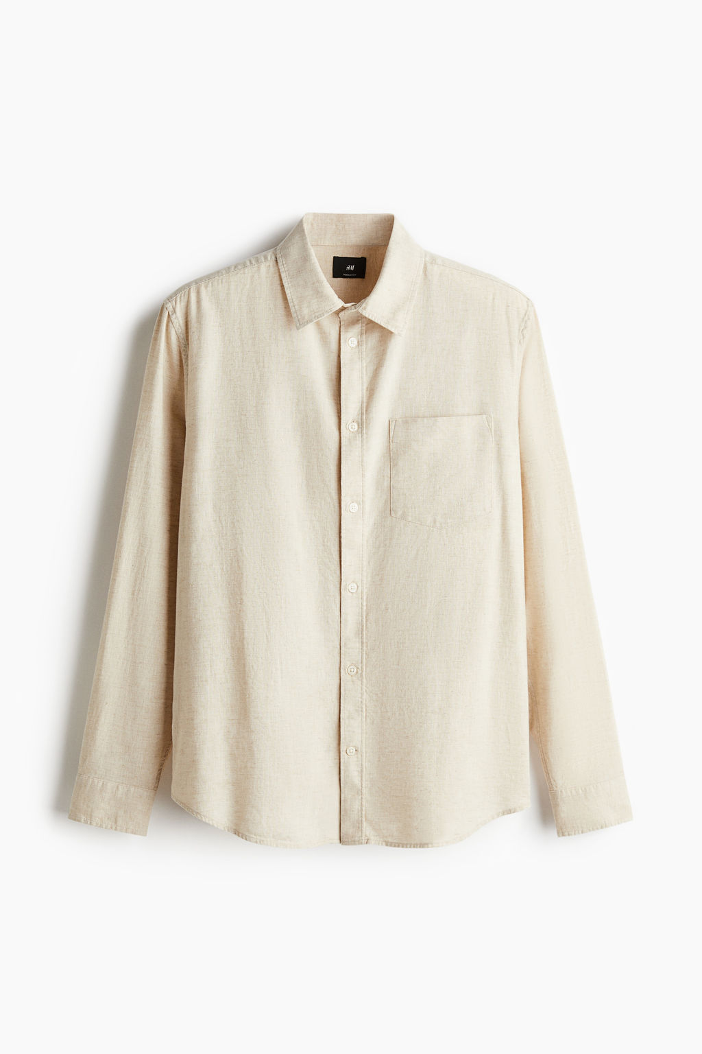 Camisa en mezcla de lino Regular Fit - H&m фото 5