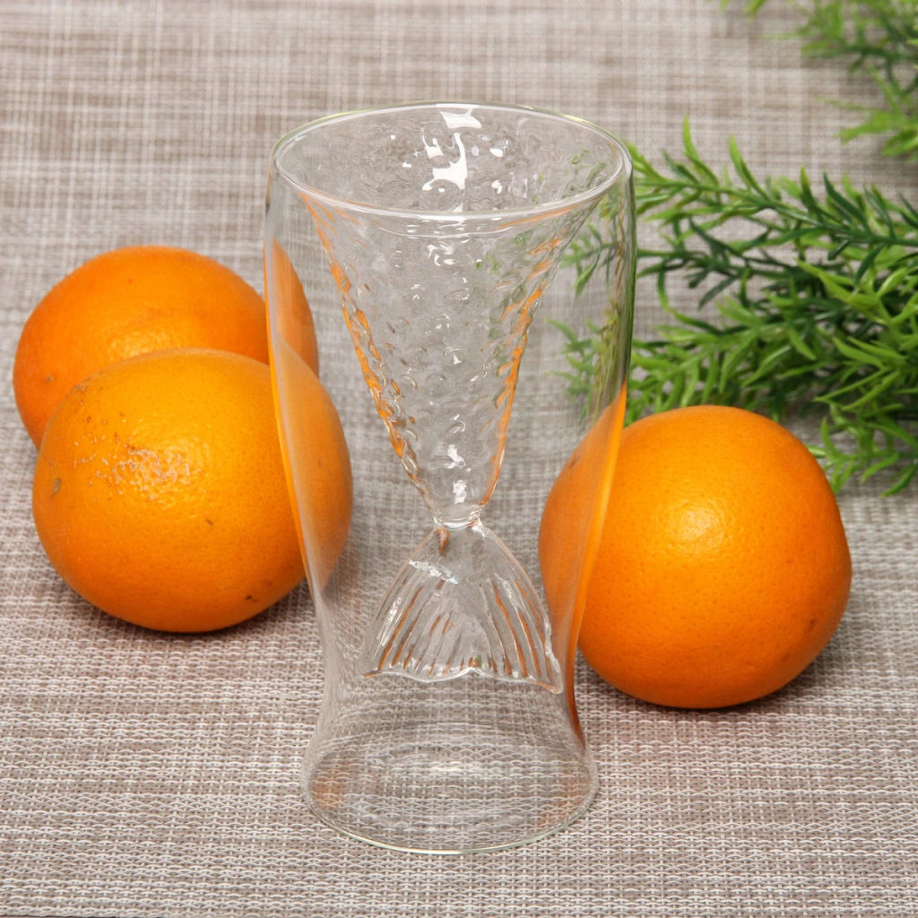 Стакан стеклянный с двойными стенками 100мл "Рыбка"