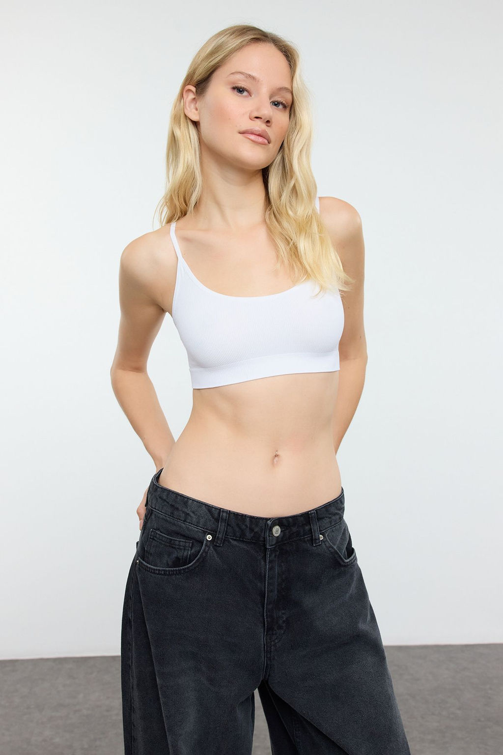 TRENDYOLMILLA Cok Renkli 3lu Paket Seamless/Dikissiz Balensiz Kaps?z Orme Bralette Sutyen THMAW25SU00020  фото 3