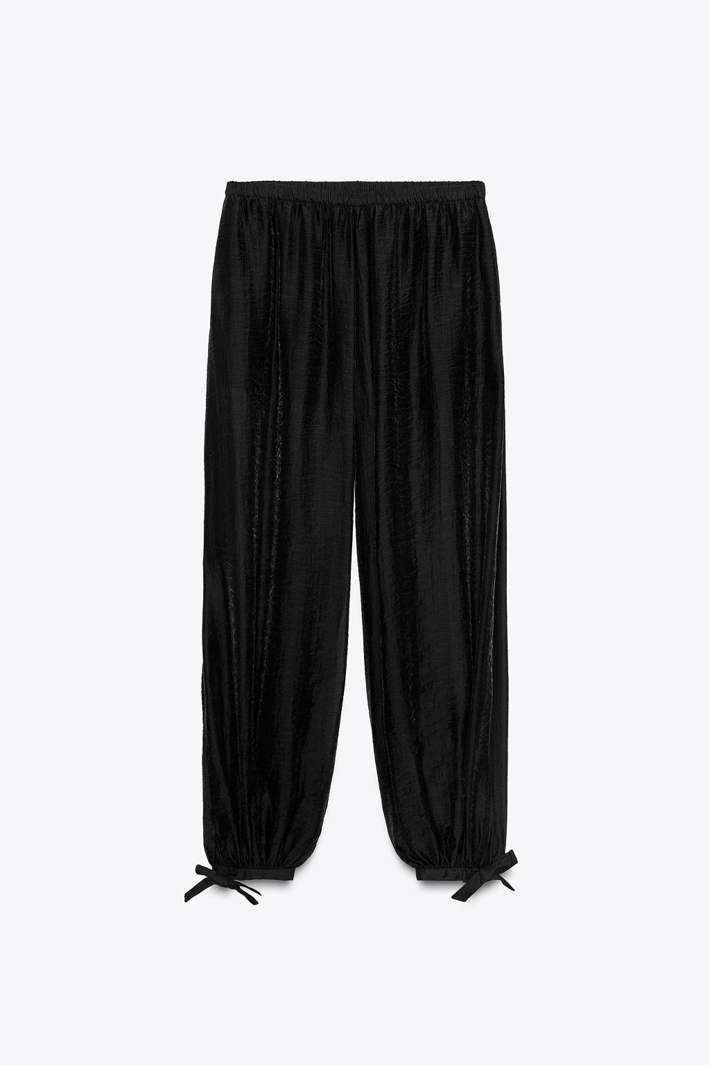 ZW COLLECTION TIE HEM BLOOMER TROUSERS - Zara фото 4