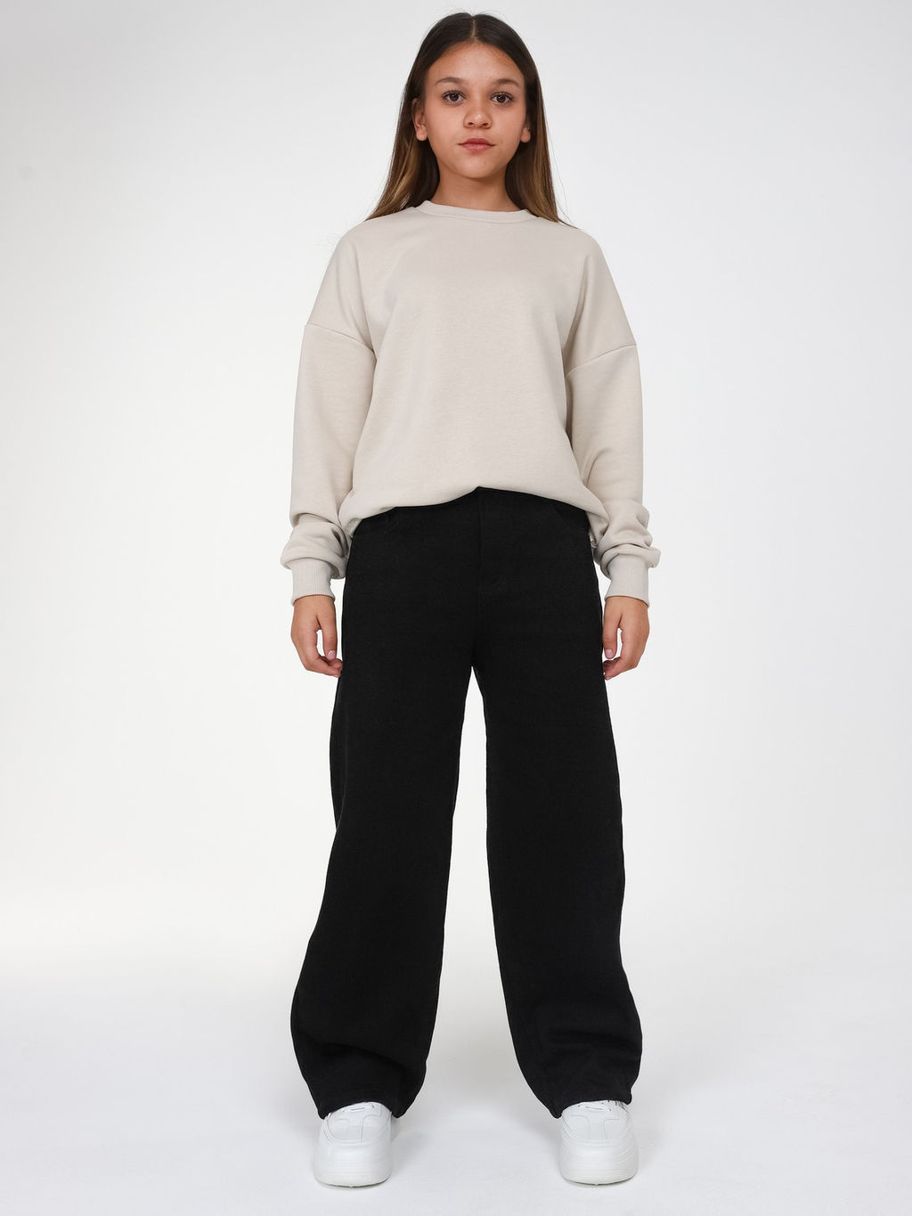 Джинсы-багги утеплённые для девочек - СИНЯЯ МОДА фото 3