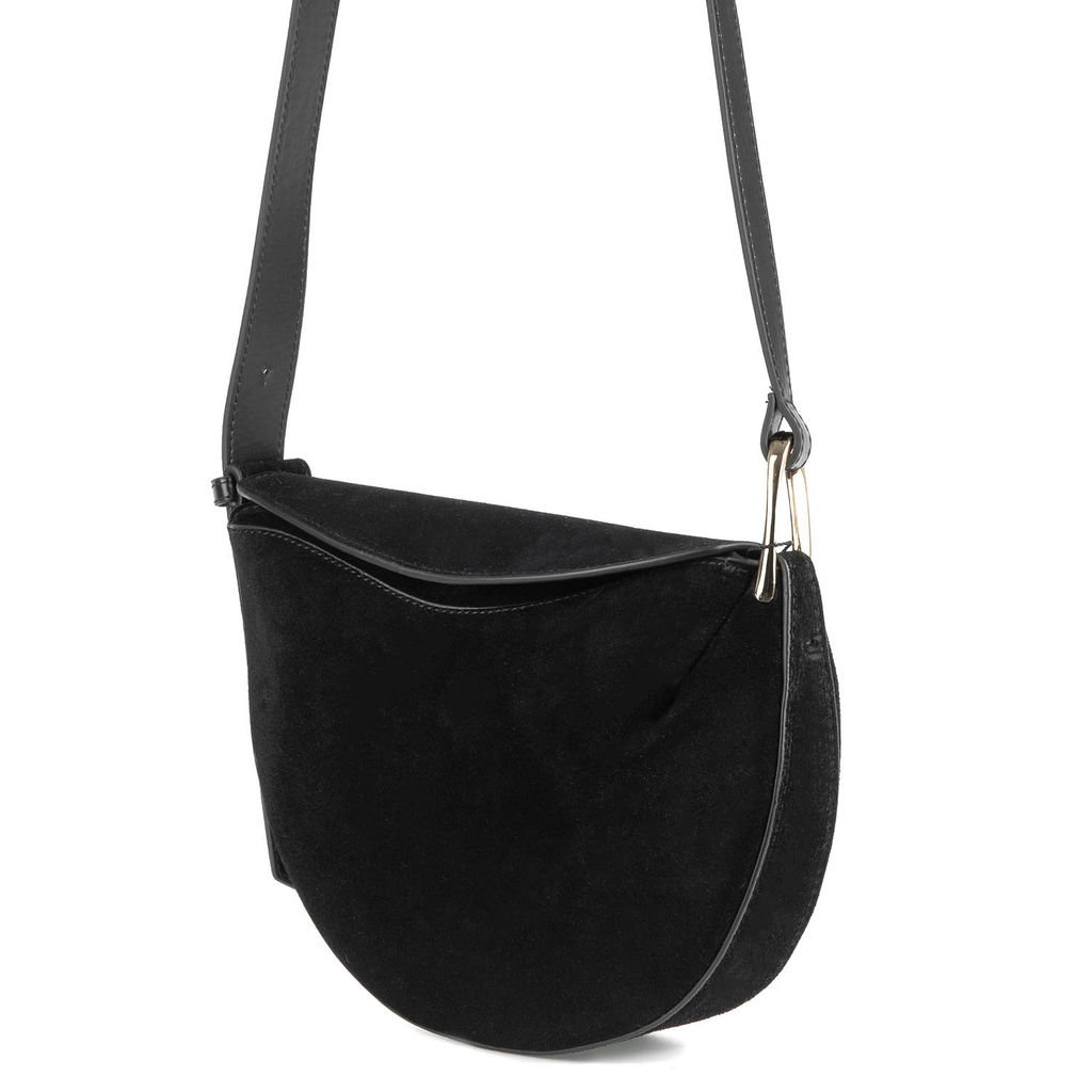 SQ013-1 black, Женская замшевая сумка, Barcelo Biagi