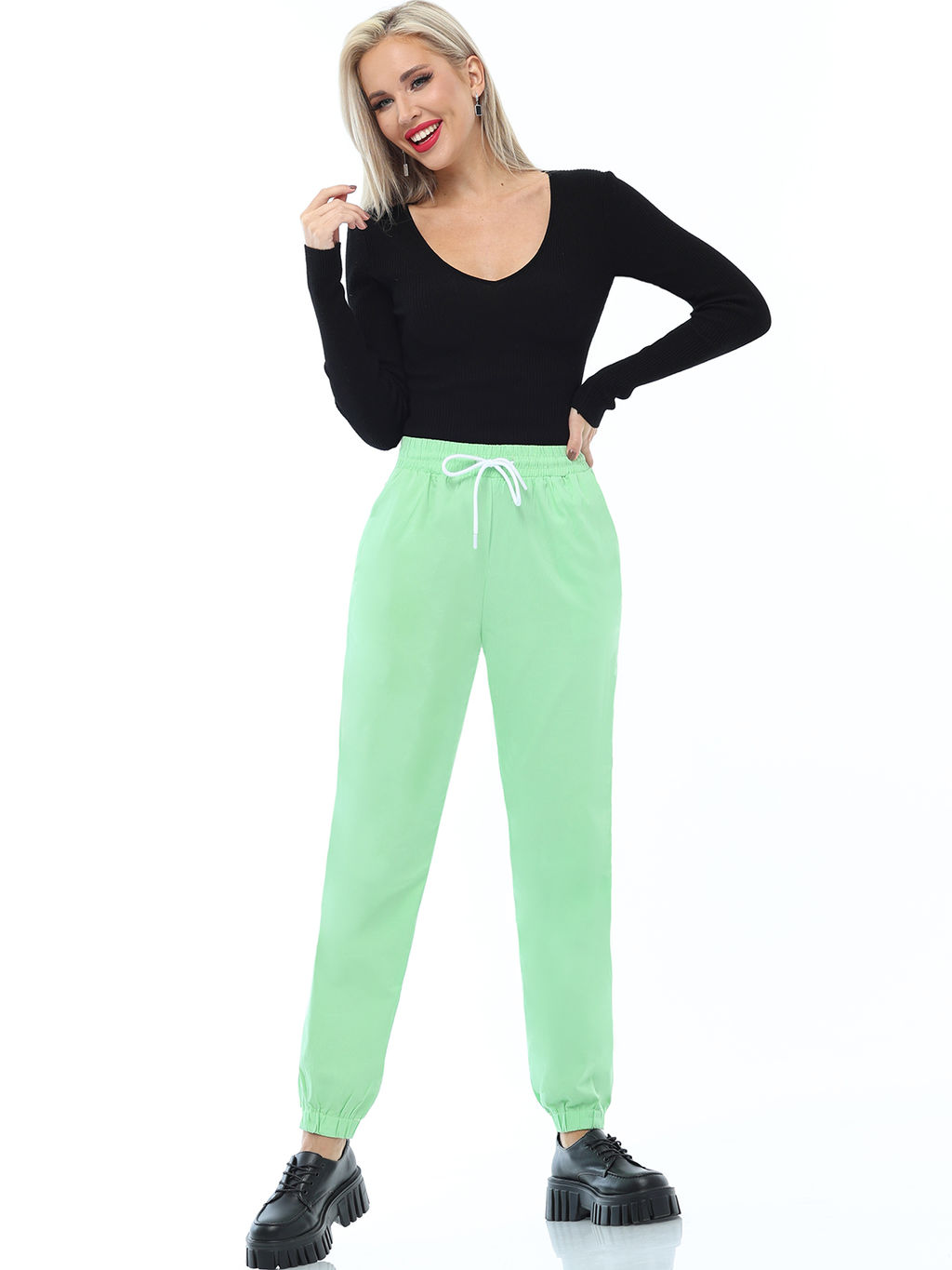 Брюки спортивные светло-зеленые - Dstrend фото 6