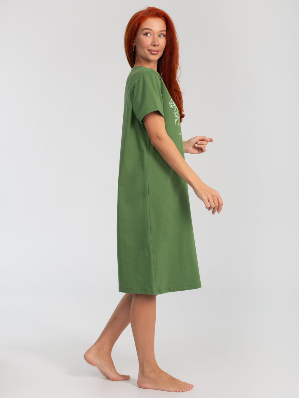 Платье женское кулирка "АСТРА" ЗЕЛЕНЬ