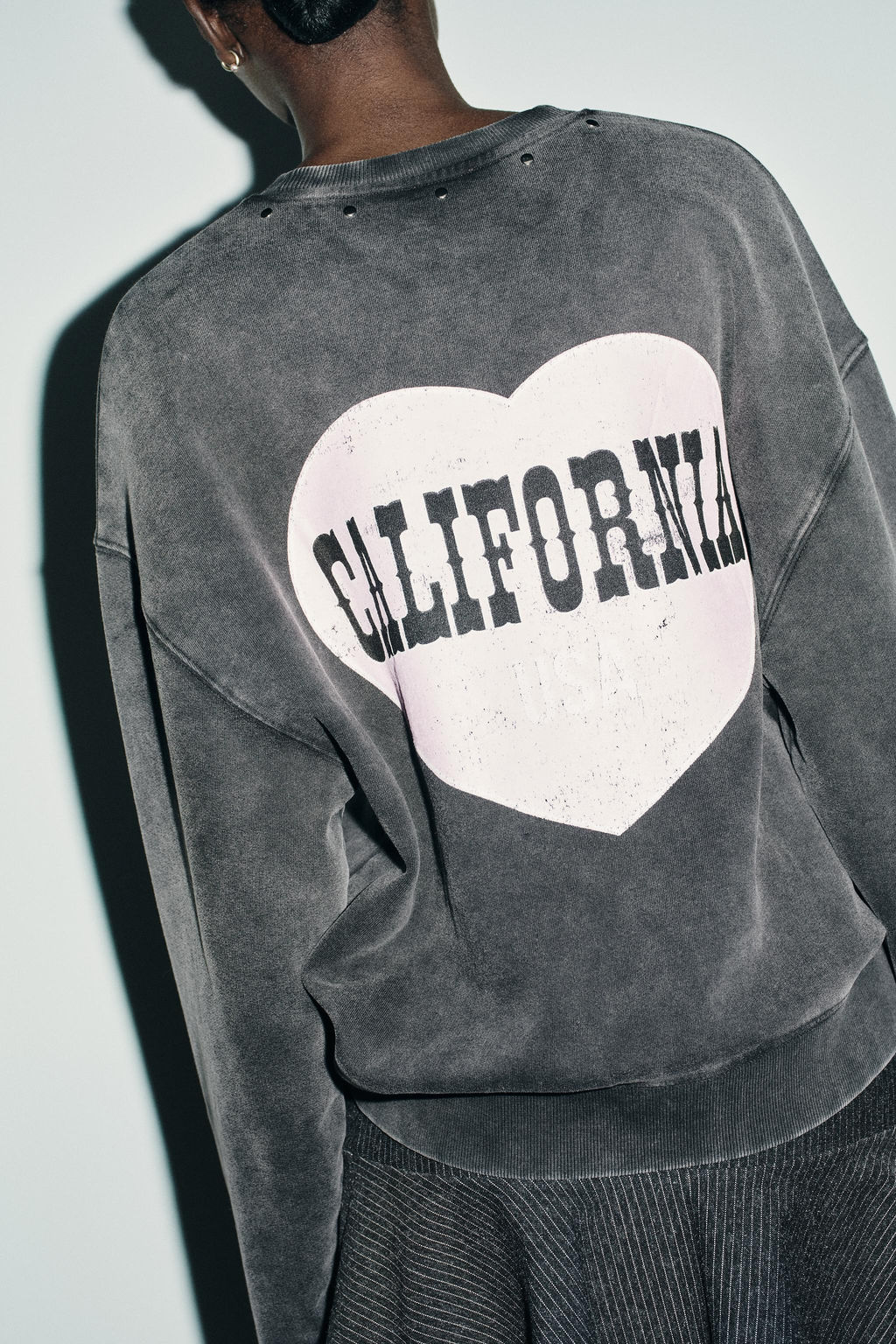 WASHED SLOGAN SWEATSHIRT - Zara фото 4