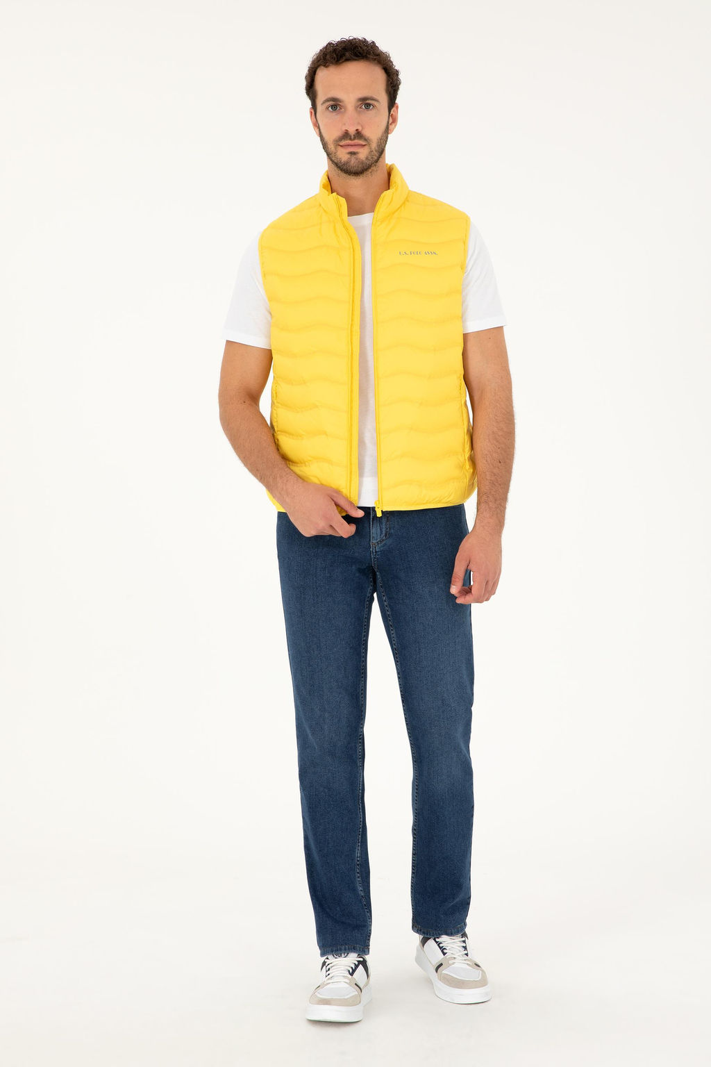 Мужской желтый жилет - U.s. polo assn фото 4