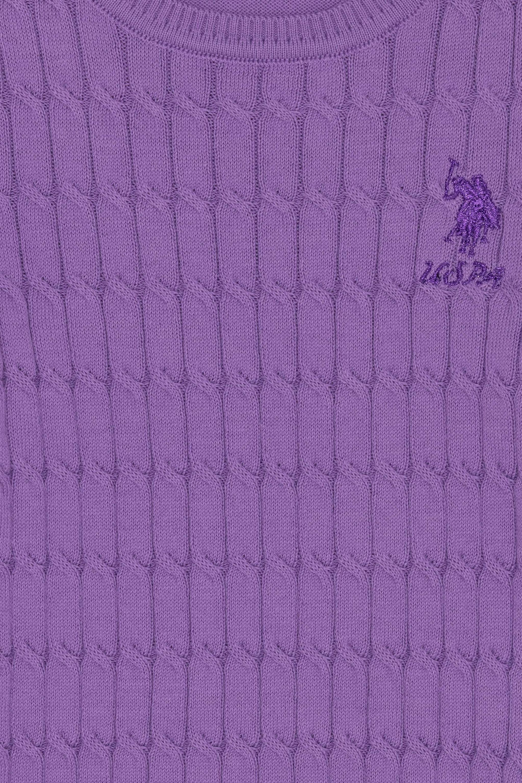 K_z _ocuk Lila Basic Bisiklet Yaka Triko Kazak - U.s. polo assn фото 3