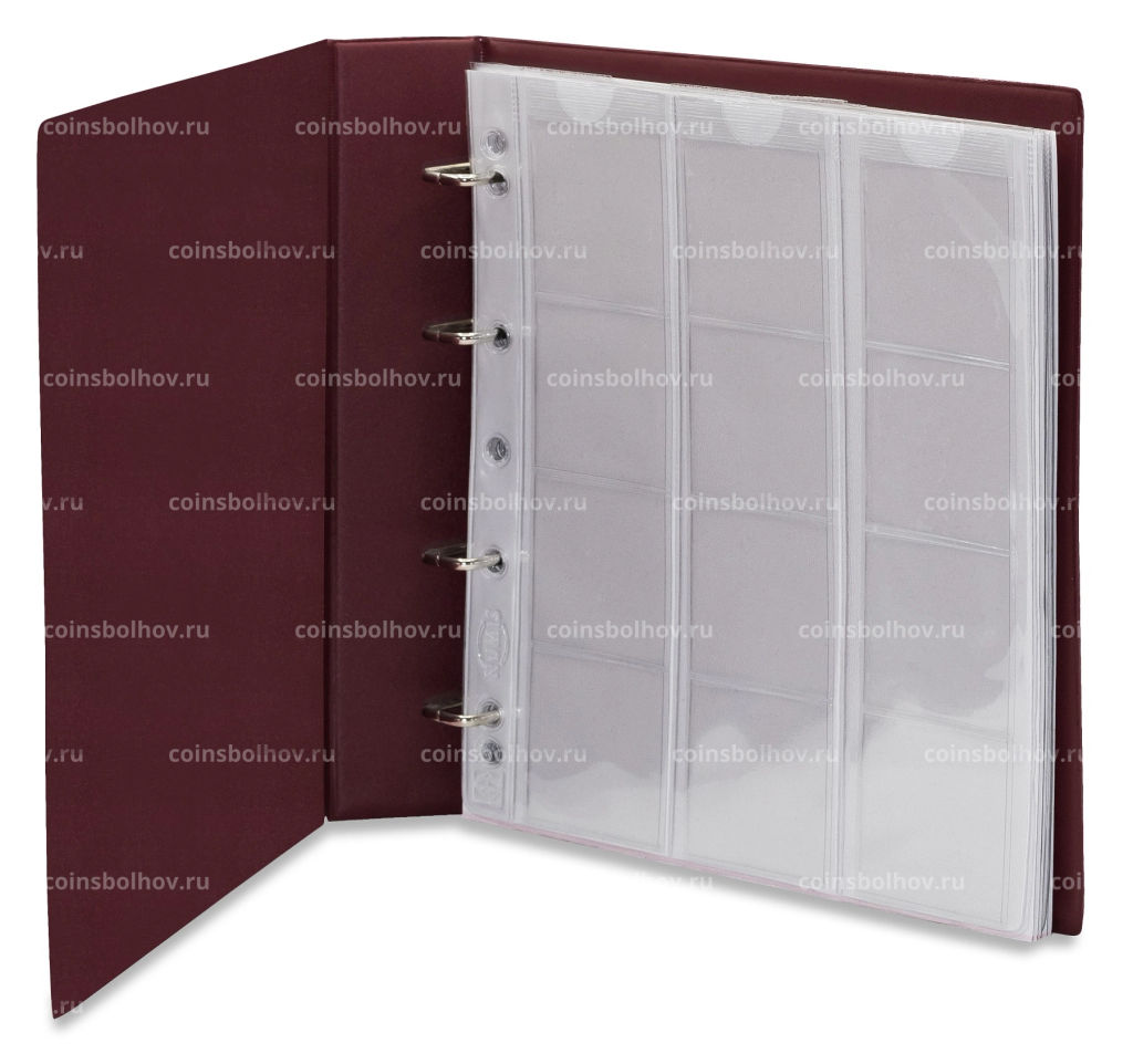 Aльбом для монет с 5 листами и защитным шубером формат Numis Красный LEUCHTTURM 338789