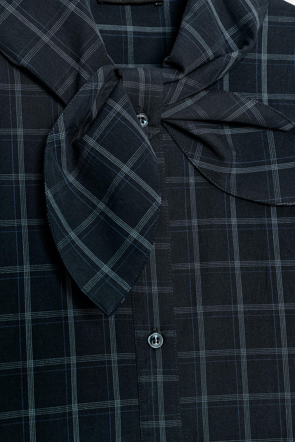 CHECK POPLIN SHIRT WITH POCKET SQUARE - Zara фото 10