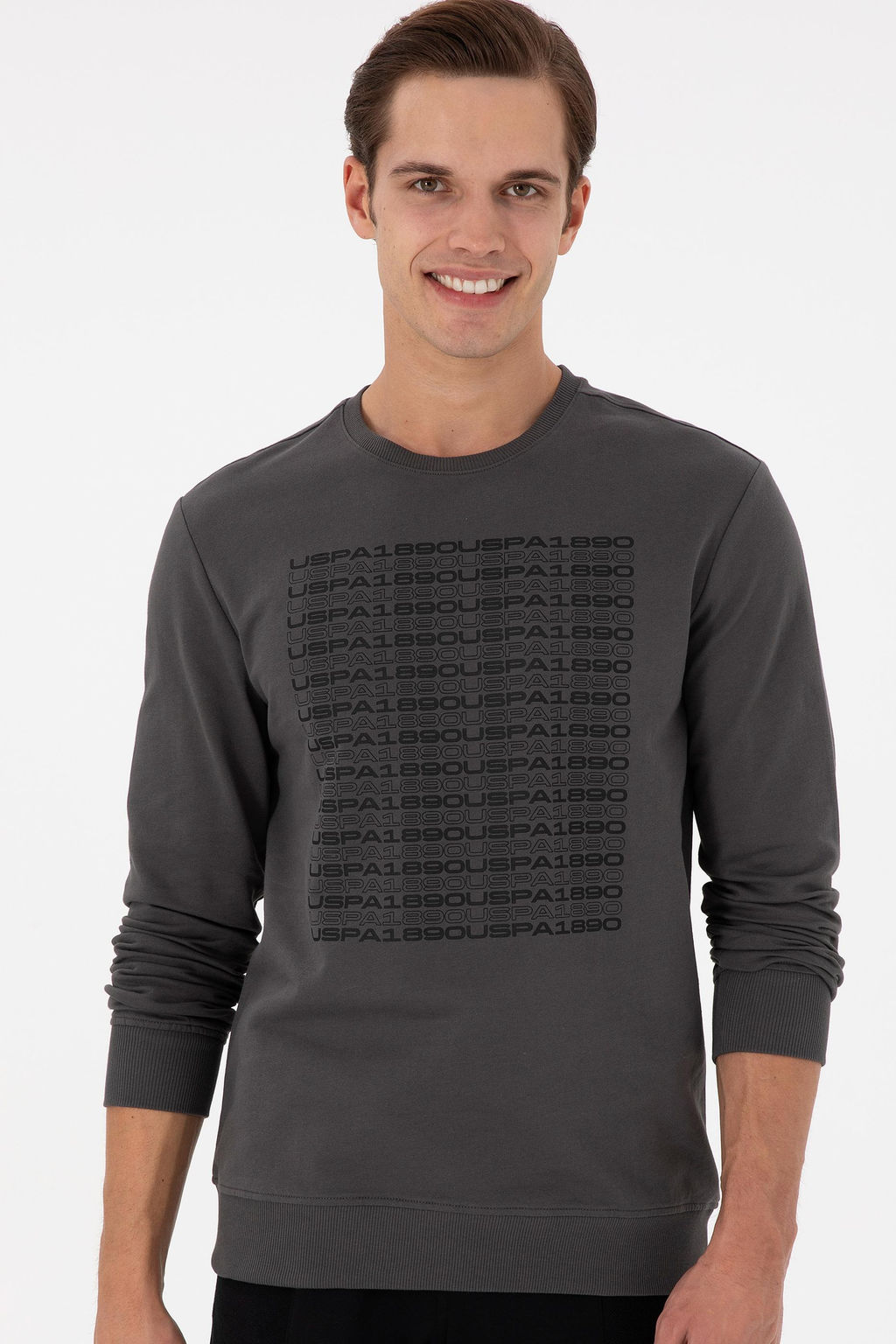 Мужской свитшот антрацитового цвета Неожиданная скидка в корзине - U.s. polo assn фото 3
