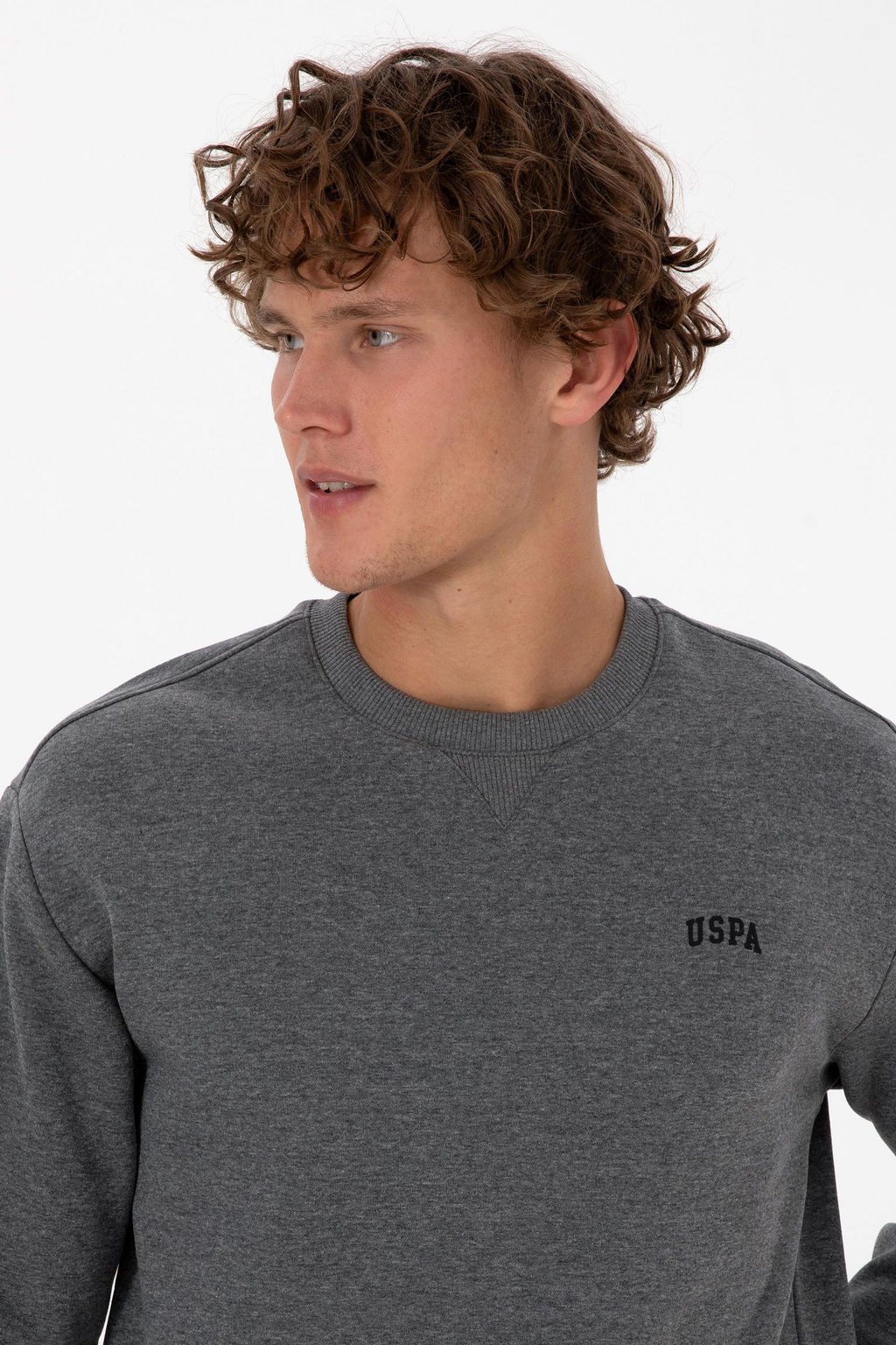Erkek Antrasit Melanj Basic Sweatshirt - U.s. polo assn фото 2