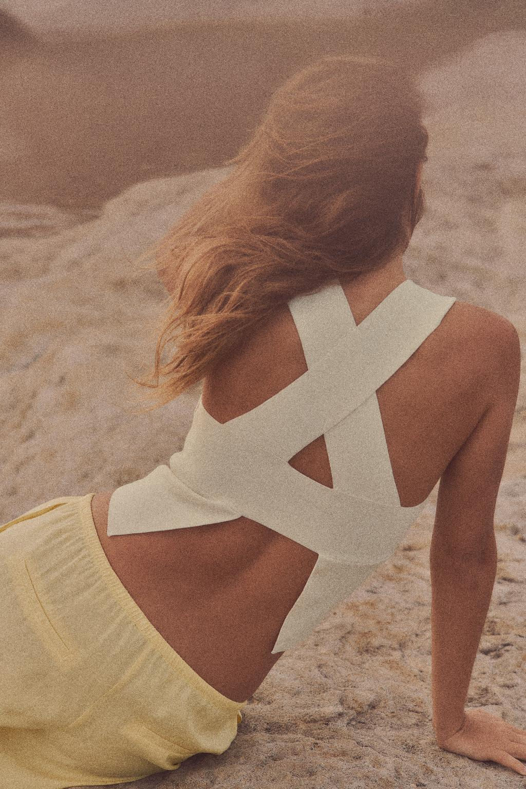 KNIT CUT-OUT BACK TOP - Zara фото 3