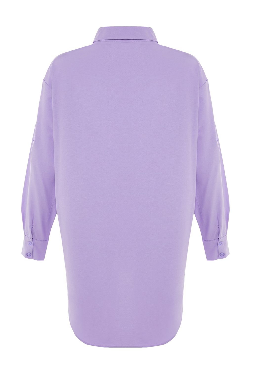 Plaj Giyim Lila Dokuma Maxi Gomlek TBESS22GO0664