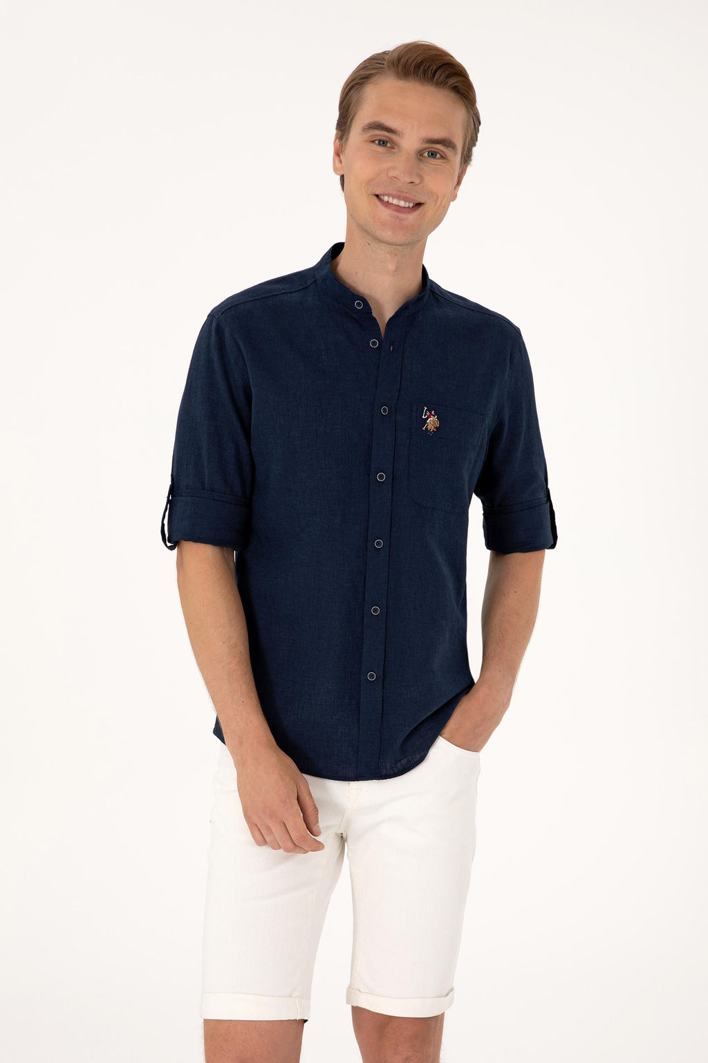 Erkek Lacivert Uzun Kollu G_mlek