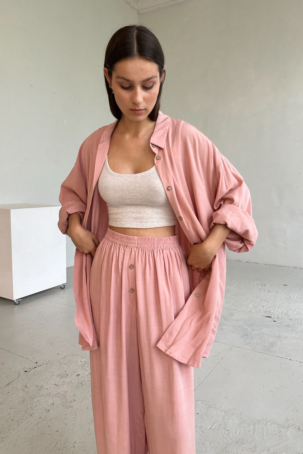 Костюм женский SET065/06/Пудровый