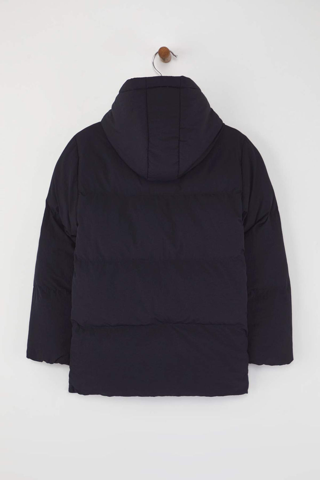 Lacivert Duz/Basic Kal?n Kapusonlu Regular Unisex Cocuk Mont TKDAW26MO00014 - Trendyolmilla фото 3