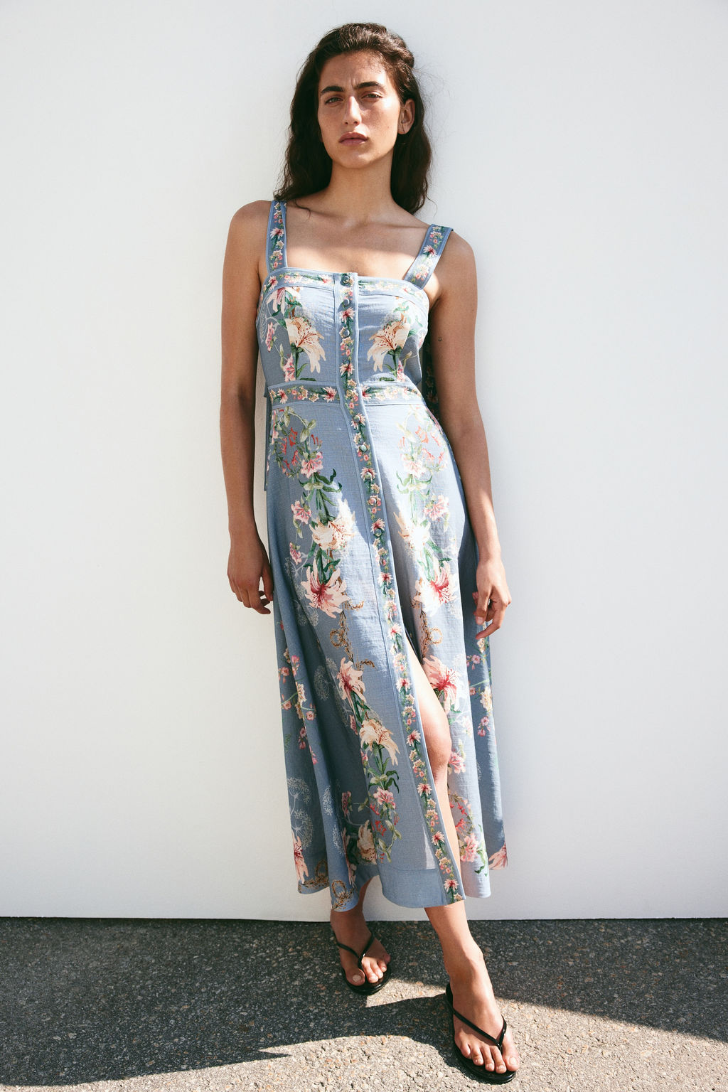 Vestido en mezcla de viscosa con tirantes de lazo - H&m фото 5