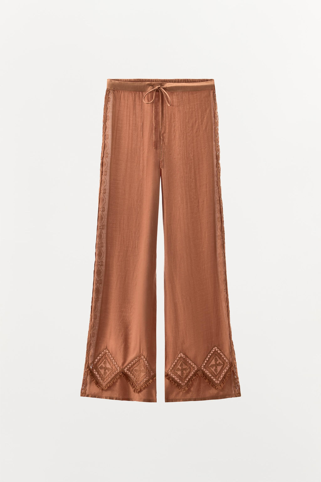 LIMITED EDITION RHOMBUS LACE TROUSERS - Zara фото 3
