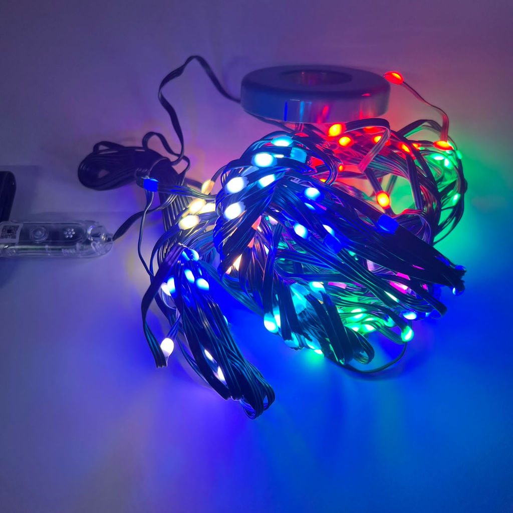 Гирлянда дождик USB на елку с пультом со встроенными SMD диодами 2 м (8 нитей) (арт. HZ-123) - Ип лебедев о.ю фото 5