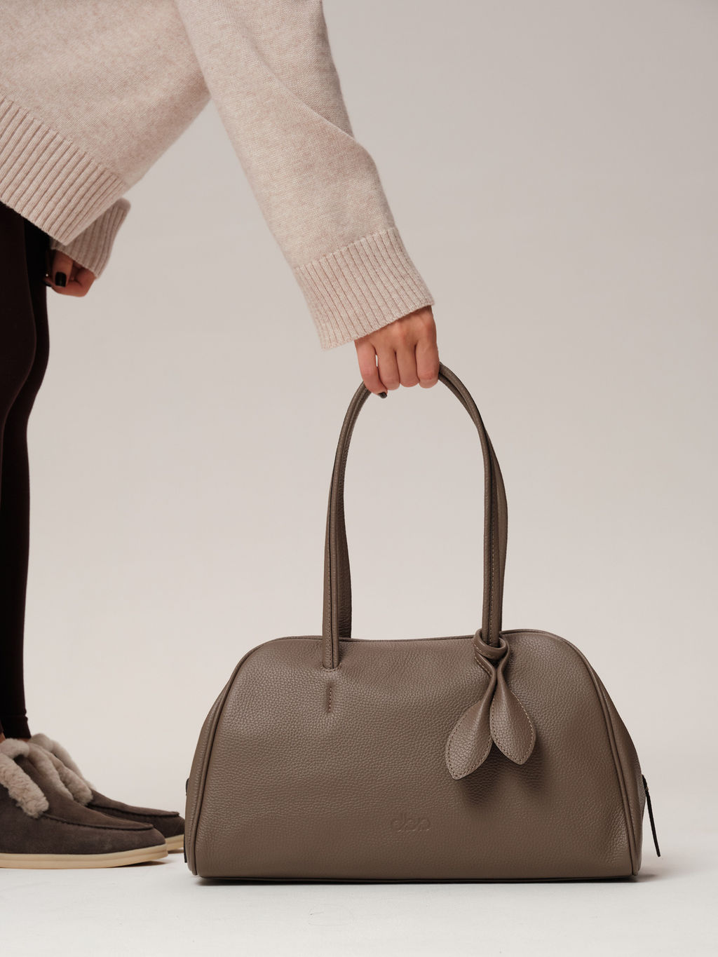 Кожаная сумка Petal DBR 31338 таупе  фото 8