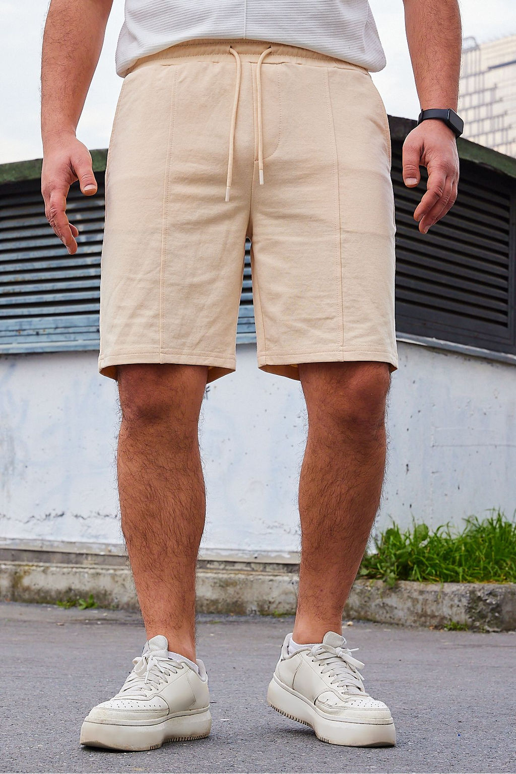 TRENDYOL MAN Tas Regular/Normal Kesim Orta Boy Lastik Belli Bagc?kl? Dikis Detayl? Sort TMNSS20SR0070 - Trendyolmilla фото 22