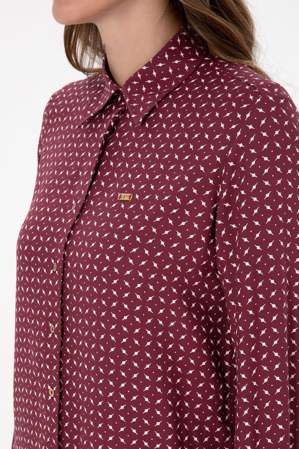 Kad_n Bordo Uzun Kollu G_mlek Sepette S_rpriz _ndirim - U.s. polo assn фото 7