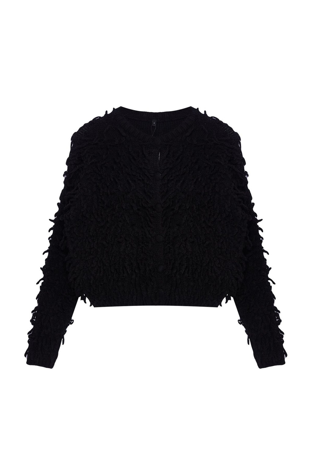 Siyah Yumusak Dokulu Puskullu Mont Triko H?rka TWOAW25HI00190