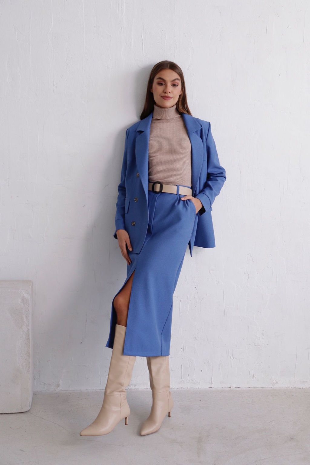 11826 Жакет двубортный голубой - Martichelli фото 10