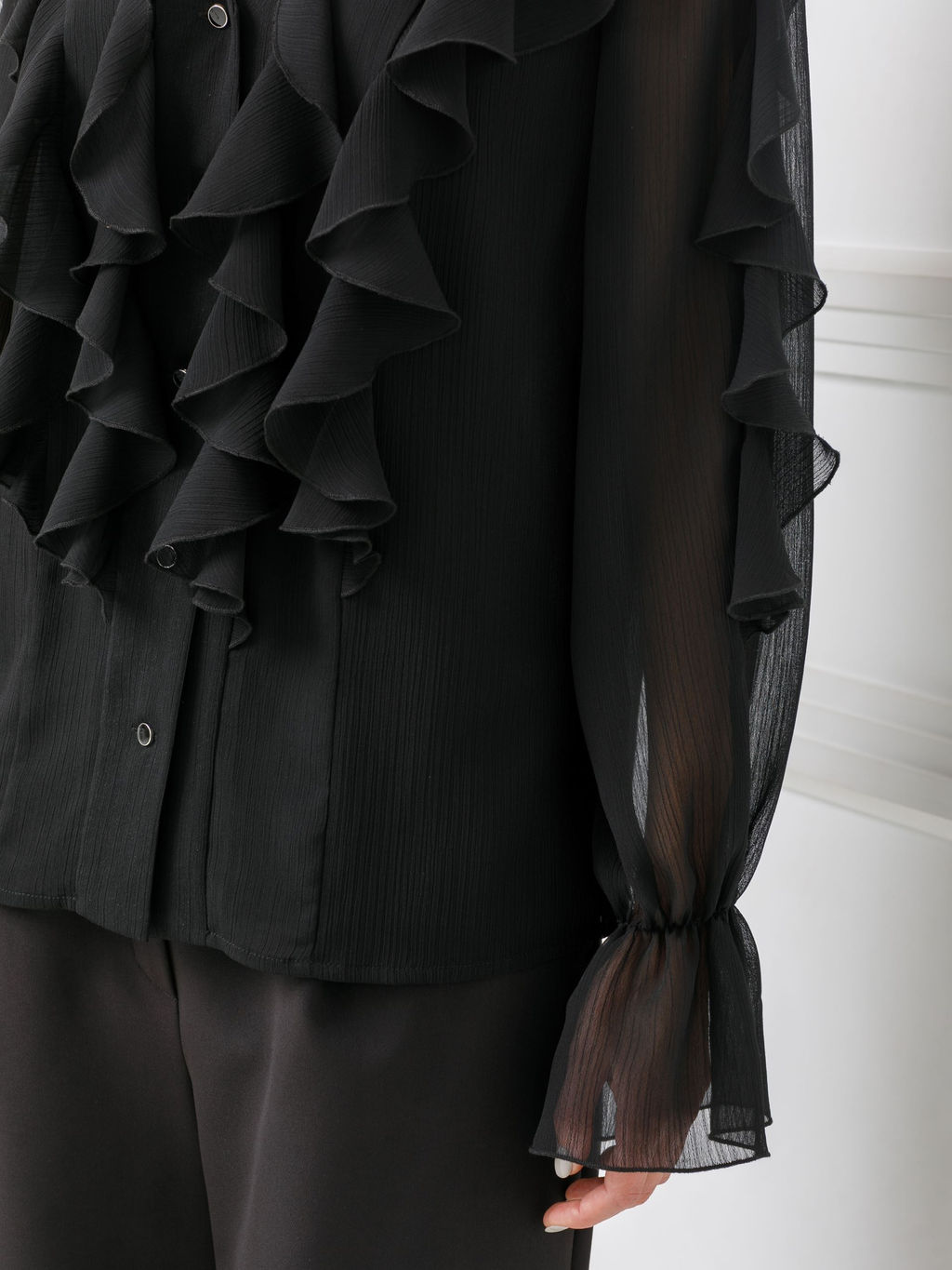 Блузка из шифона с эффектом креш