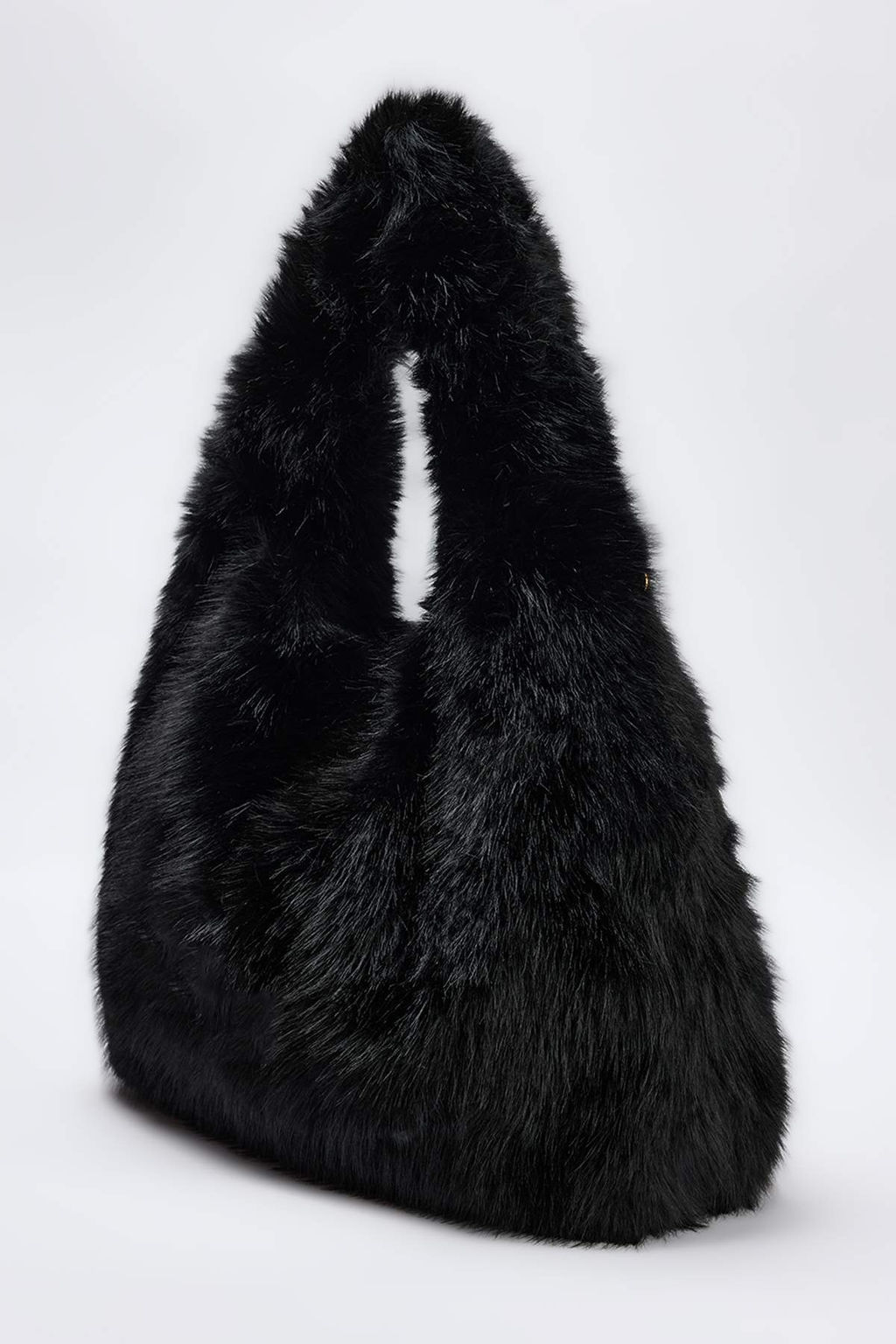 Siyah Metal Halka Detayl? Suni Kurk Kad?n Omuz ve El cantas? TAKAW26OC00085