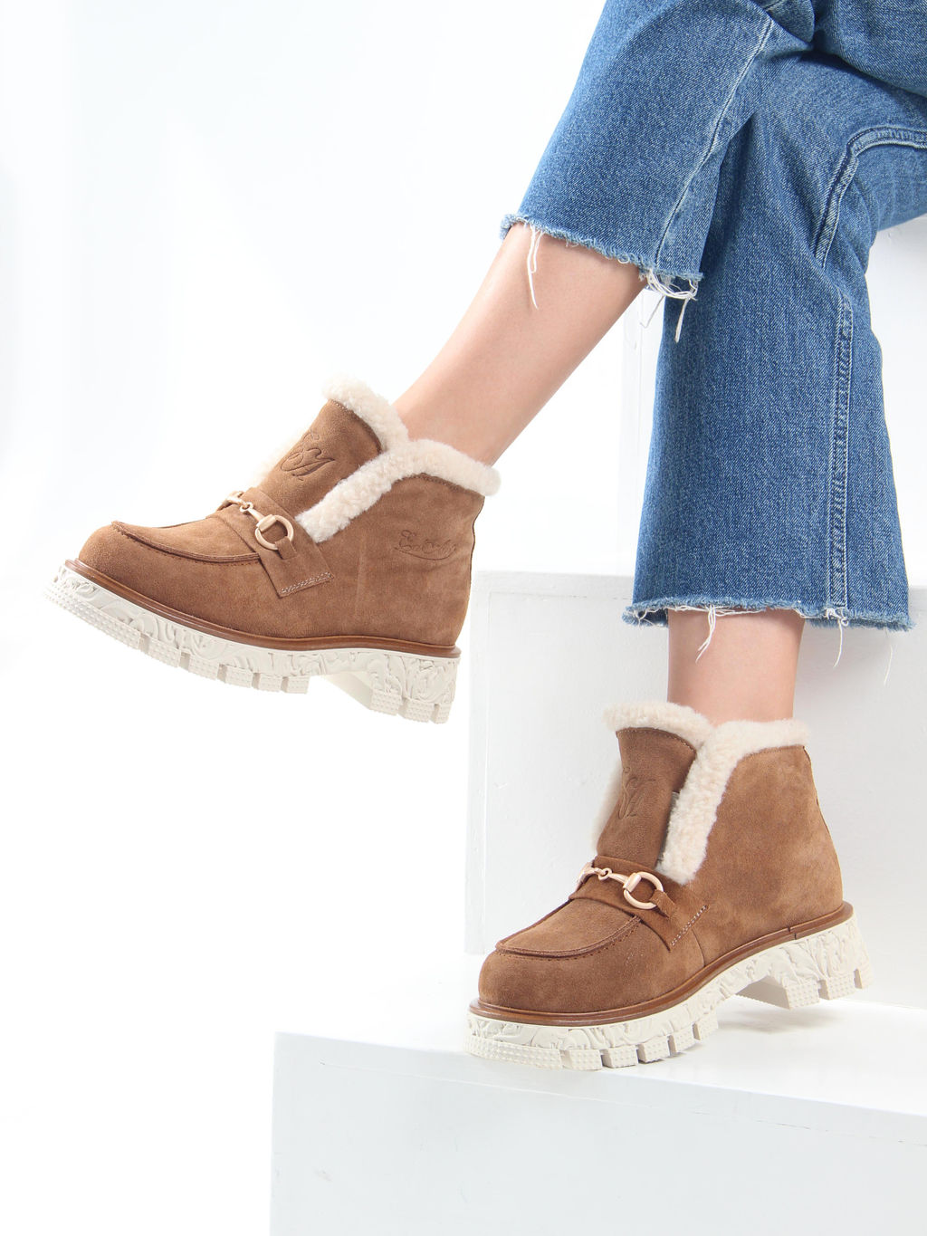 Ботинки EDART 307. PODYUM141 be.светло коричневый замша/шерсть - Ed'art фото 10