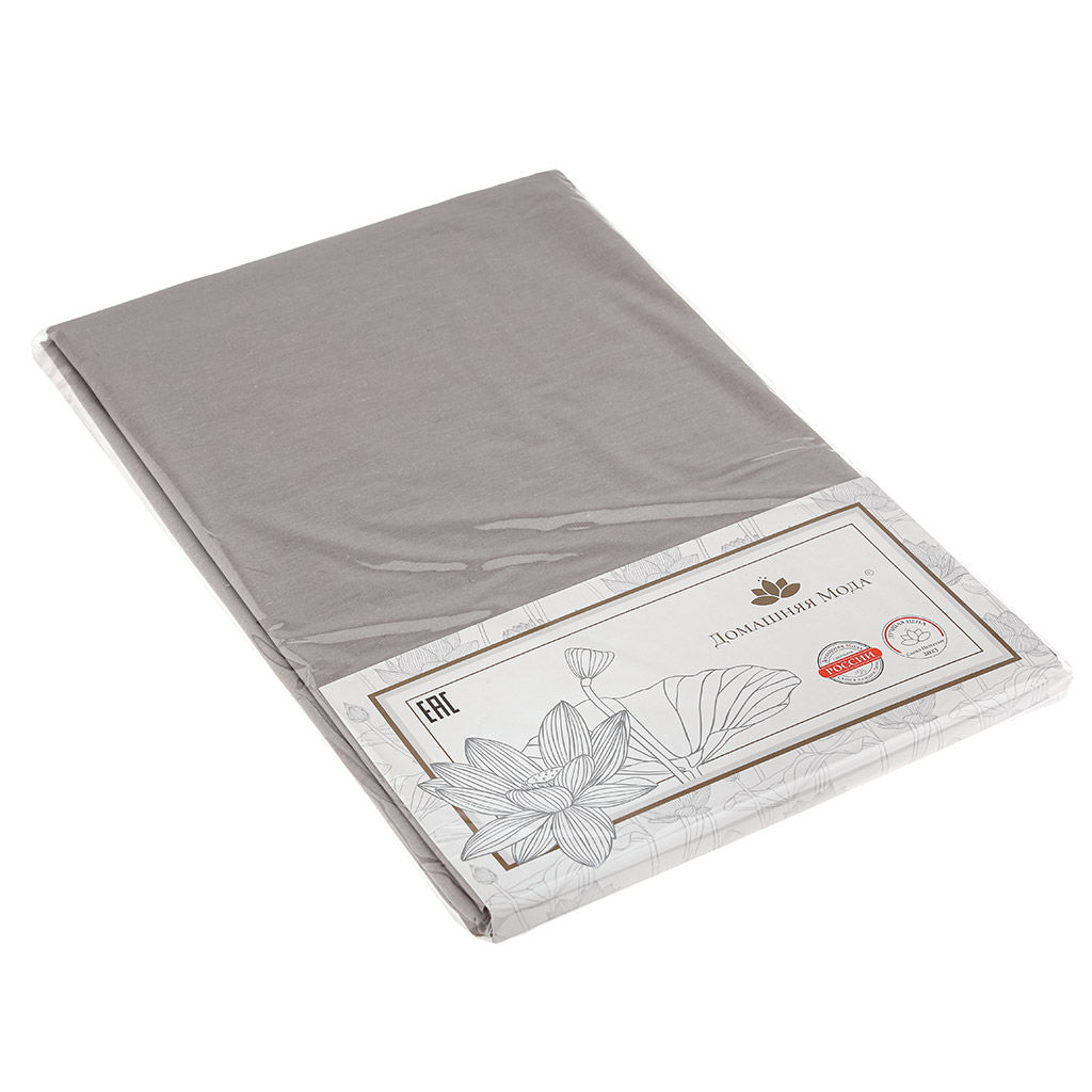 Пододеяльник Евро Макси на кнопках "Серая гавань" 240х215см, перкаль 115г/м2, хлопок 100%, упаковка "классическая" ПВХ 28х41см, "Домашняя мода" (Россия)