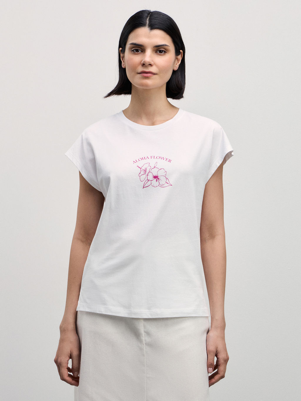 Футболка с принтом / Zarina  фото 3