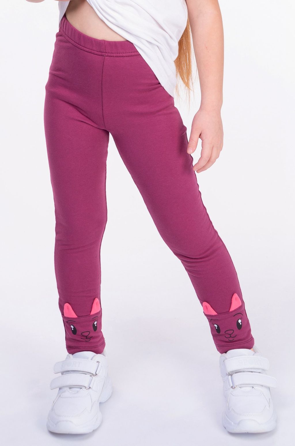 Лосины из футера двухнитки с начесом для девочки Bonito  фото 3