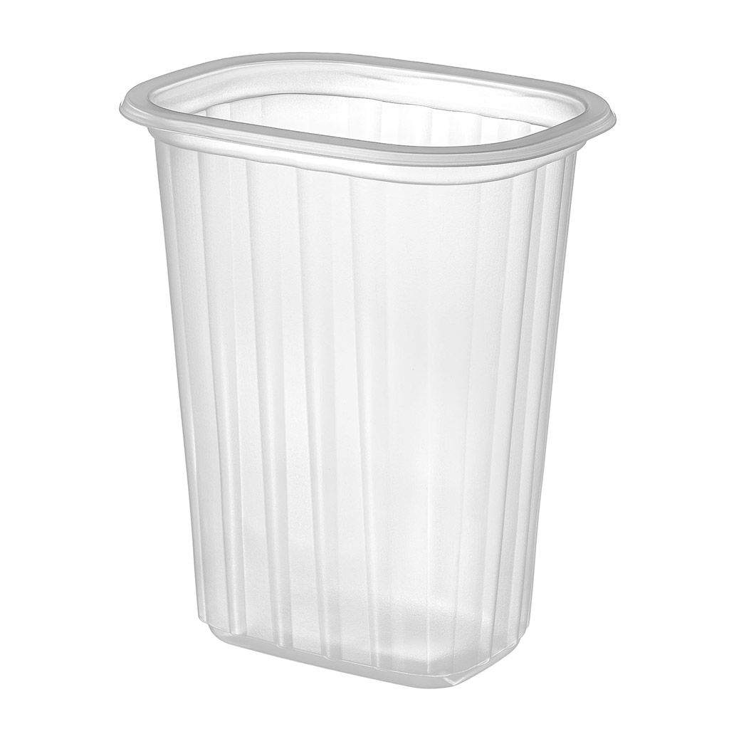 Цена за 50 шт. Контейнер одноразовый из полипропилена 0,5л 10,8х8,2х12,8см, с крышкой, прозрачный (Россия) - Домашняя мода фото 3
