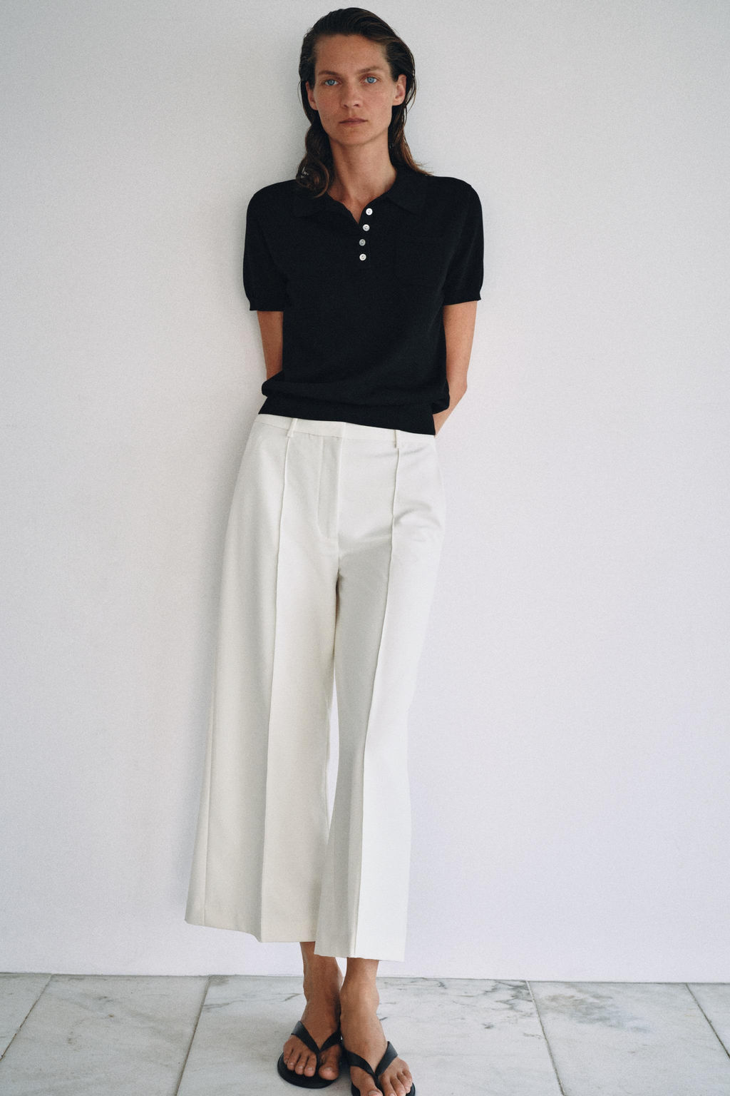 PANTAL?N CROPPED ZW COLLECTION / Crudo - Zara фото 4