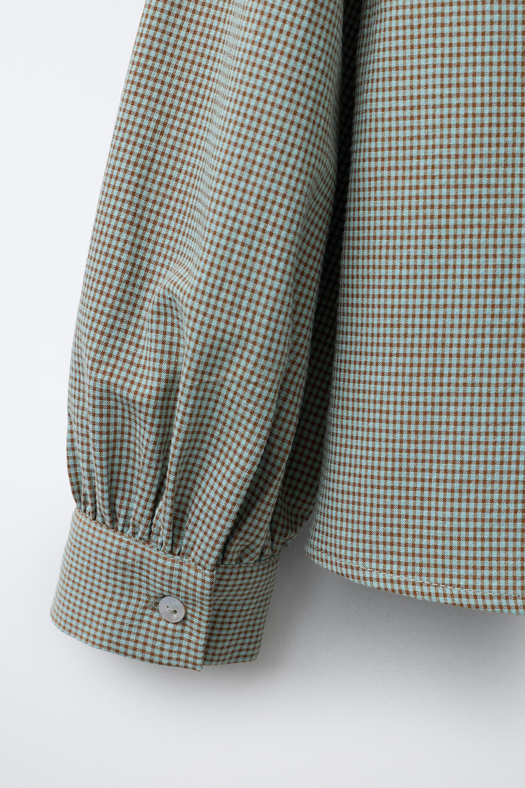 GINGHAM SHIRT WITH PETER PAN COLLAR - Zara фото 4