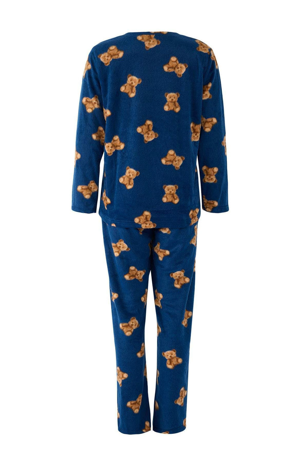 Trendyolmilla Lacivert Ay?c?kl? ve Slogan Nak?sl? Polar K?sl?k Orme Pijama Tak?m? THMAW25PT00125 фото 7