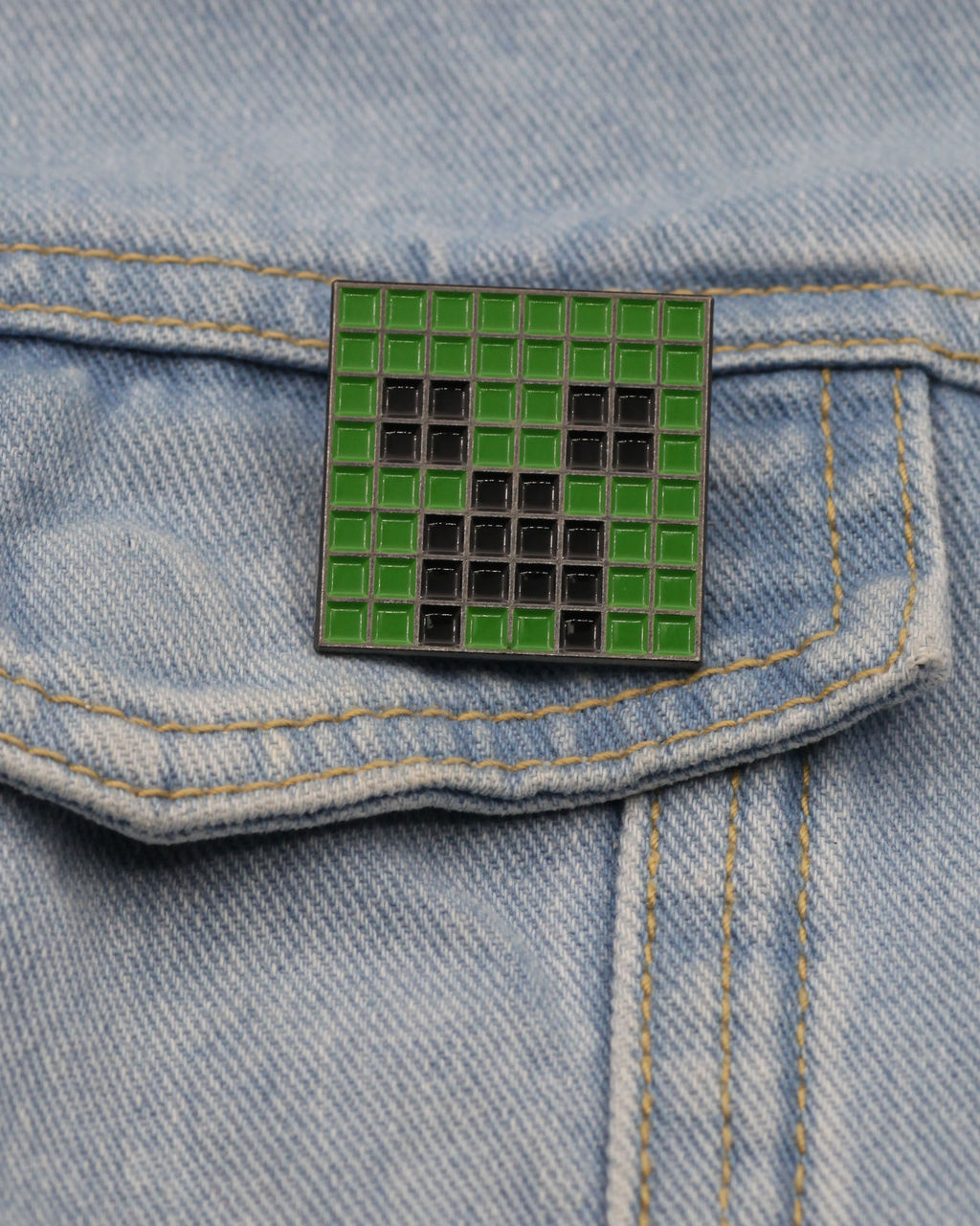 Металлический значок Minecraft Крипер 3*3 см