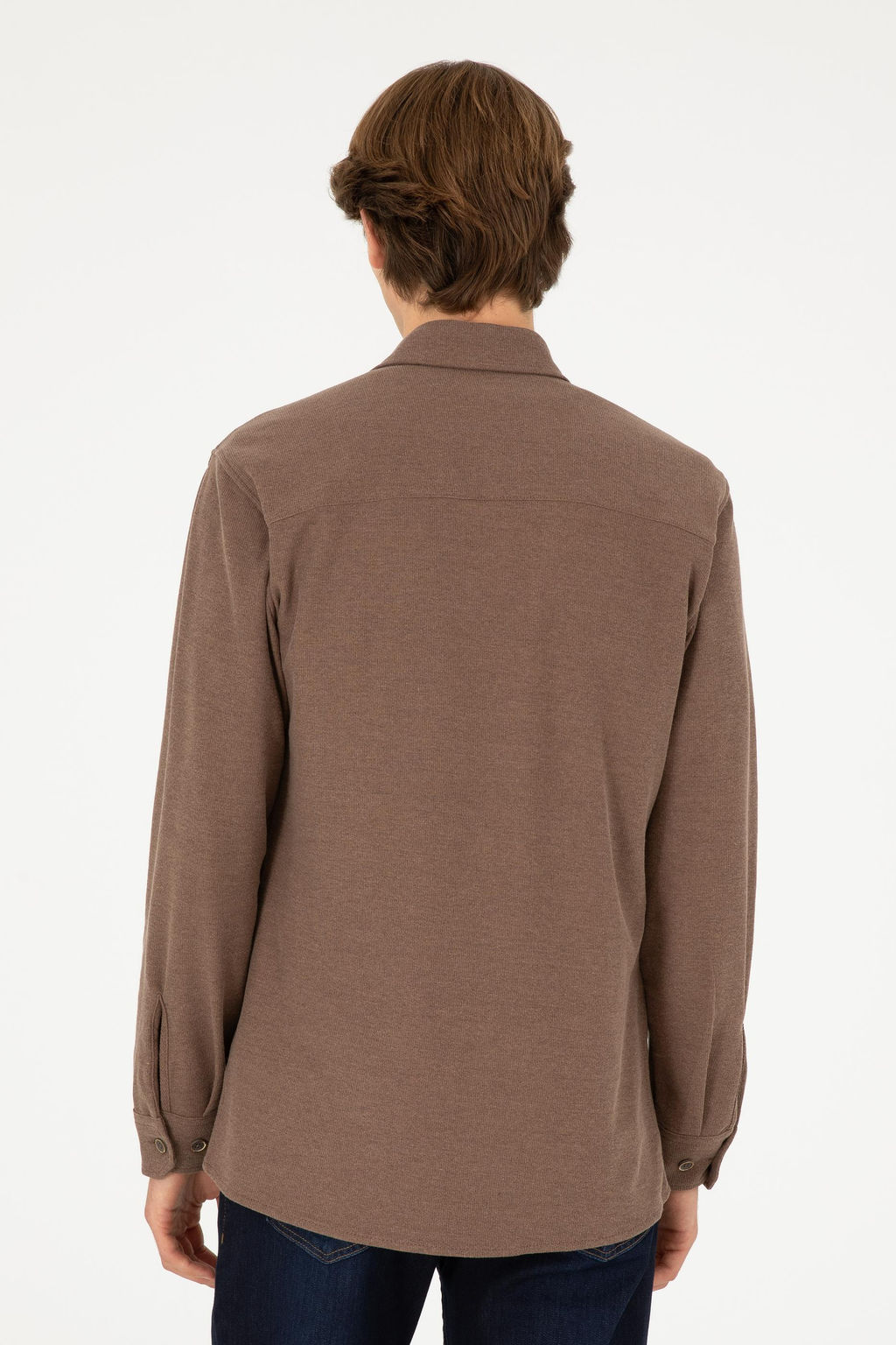 Мужская бежевая трикотажная рубашка Неожиданная скидка в корзине - U.s. polo assn фото 5