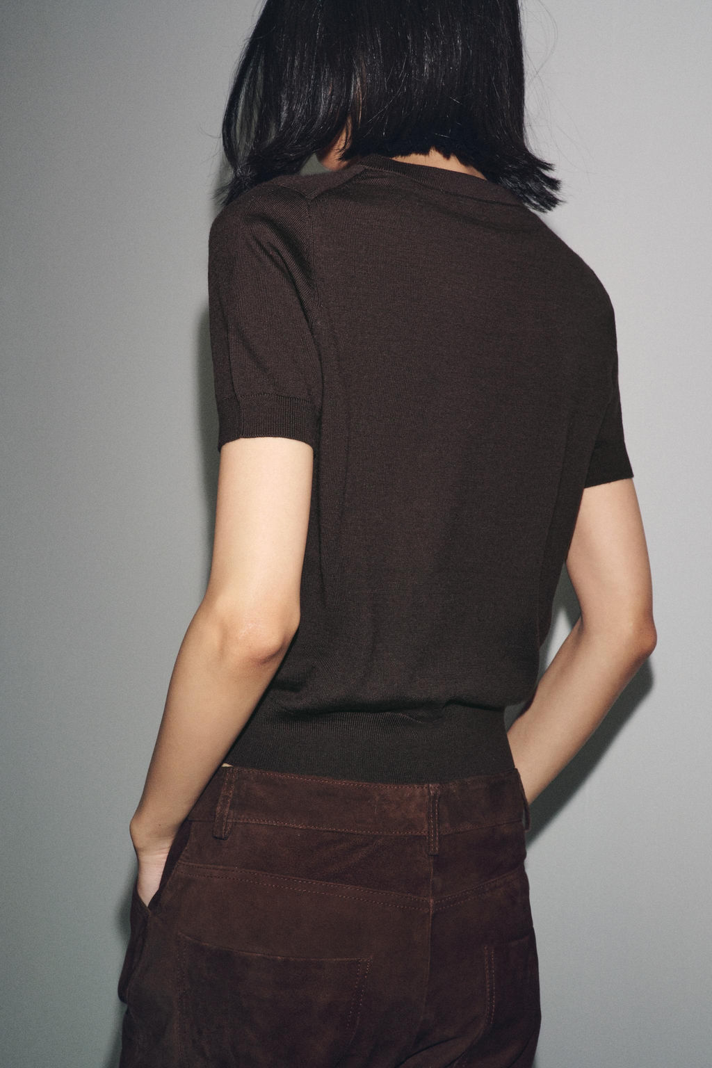 100% WOOL SHORT SLEEVE TOP - Zara фото 9