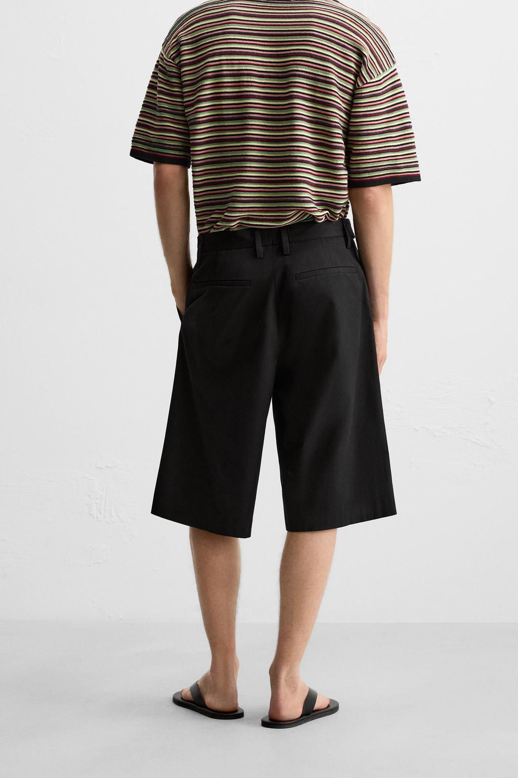 PLEATED BERMUDA SHORTS WITH BELT - Zara фото 3