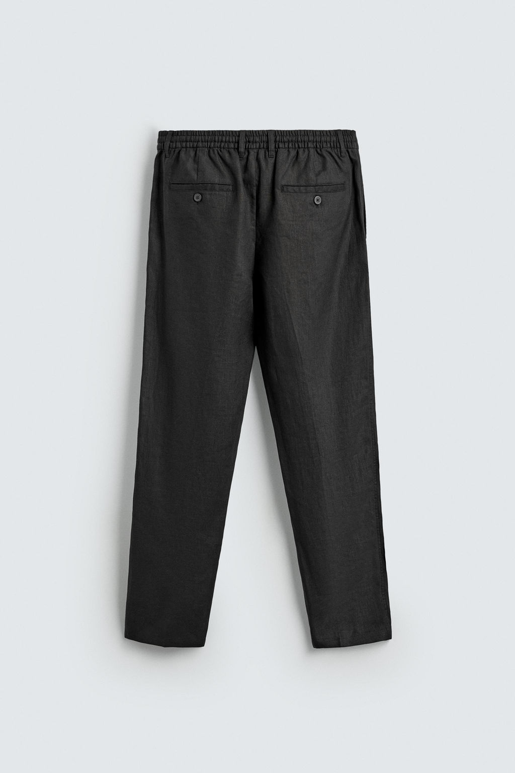 PANTAL?N REGULAR FIT 100% LINO / Negro - Zara фото 7