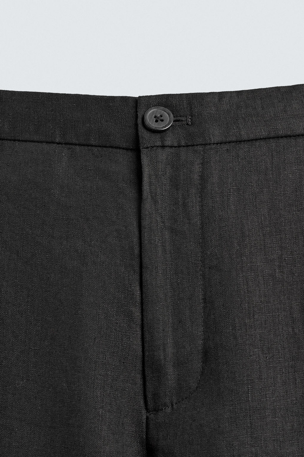 PANTAL?N REGULAR FIT 100% LINO / Negro - Zara фото 8