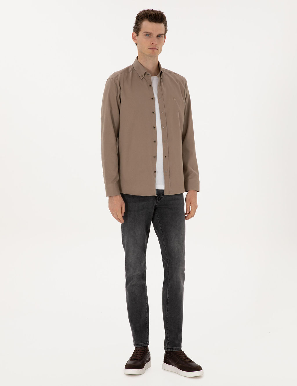 Vizon Regular Fit Uzun Kollu G_mlek - Pierre cardin фото 4