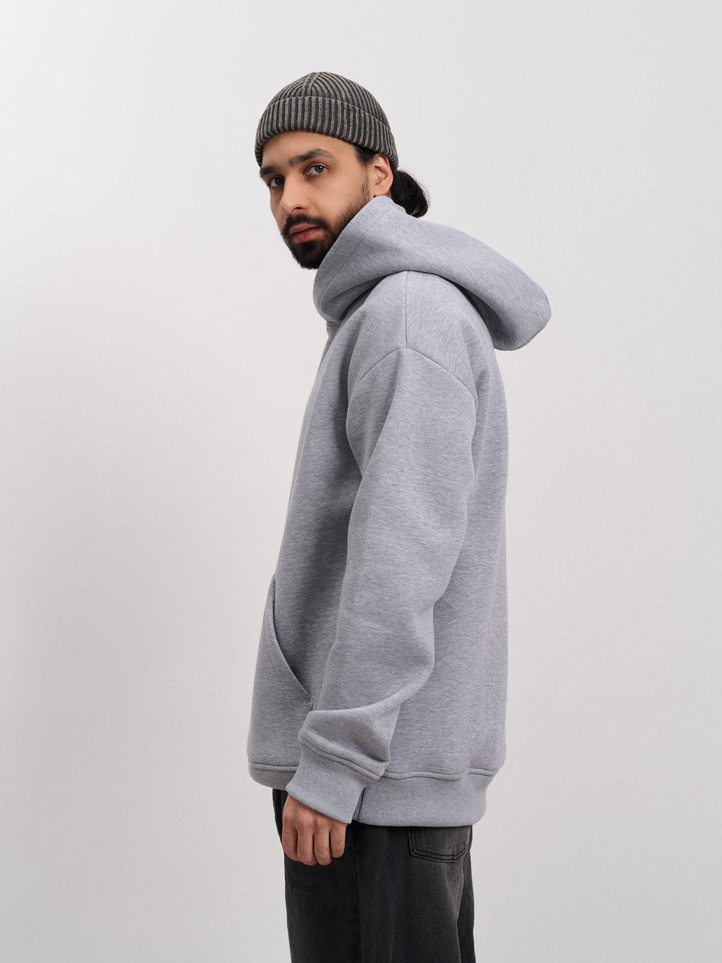Толстовка мужская с капюшоном "Вasic" меланж