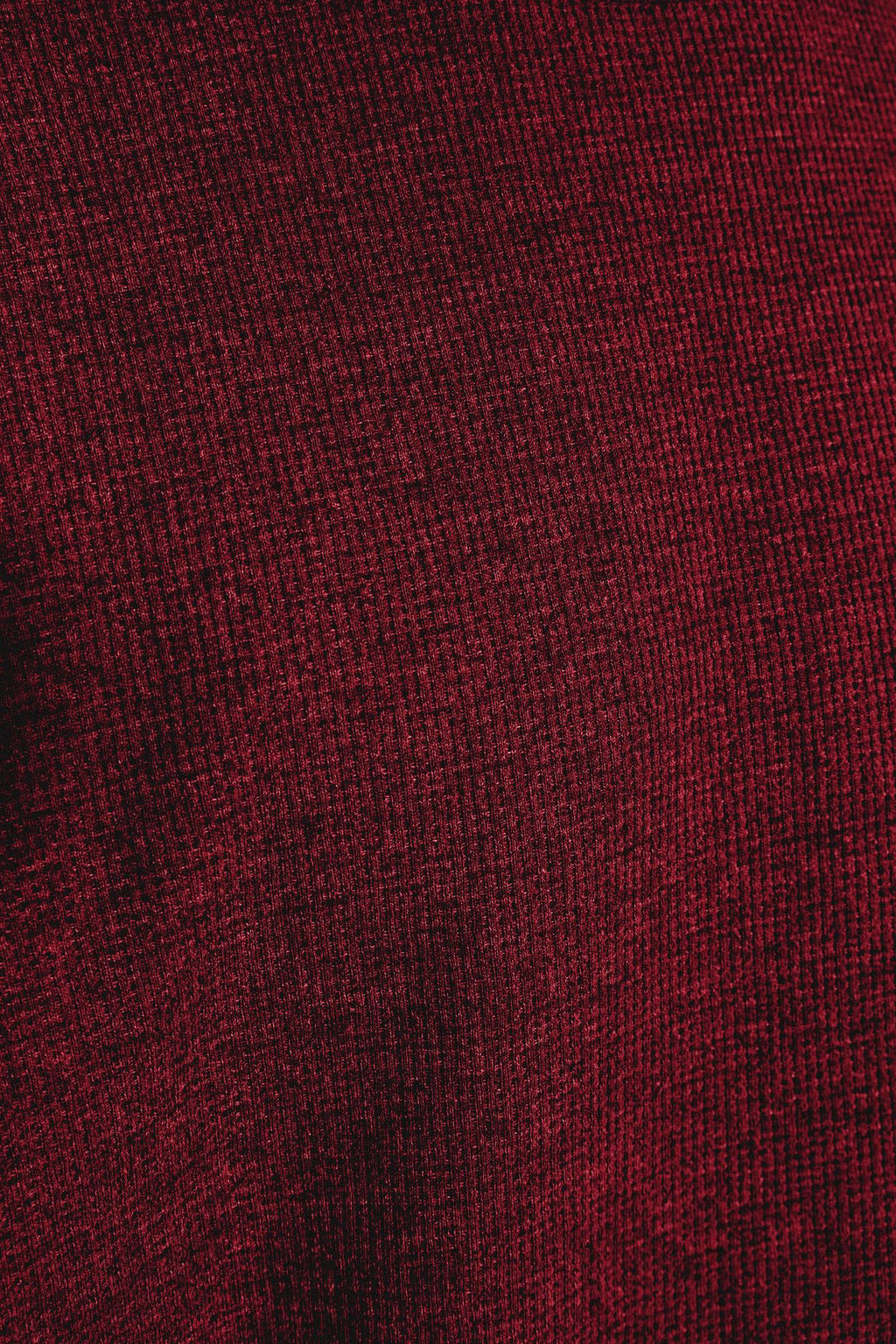 Basic Bordo Oversize/Genis Kesim Dokulu Waffle K?sa Kol T-Shirt TMNSS22TS00049