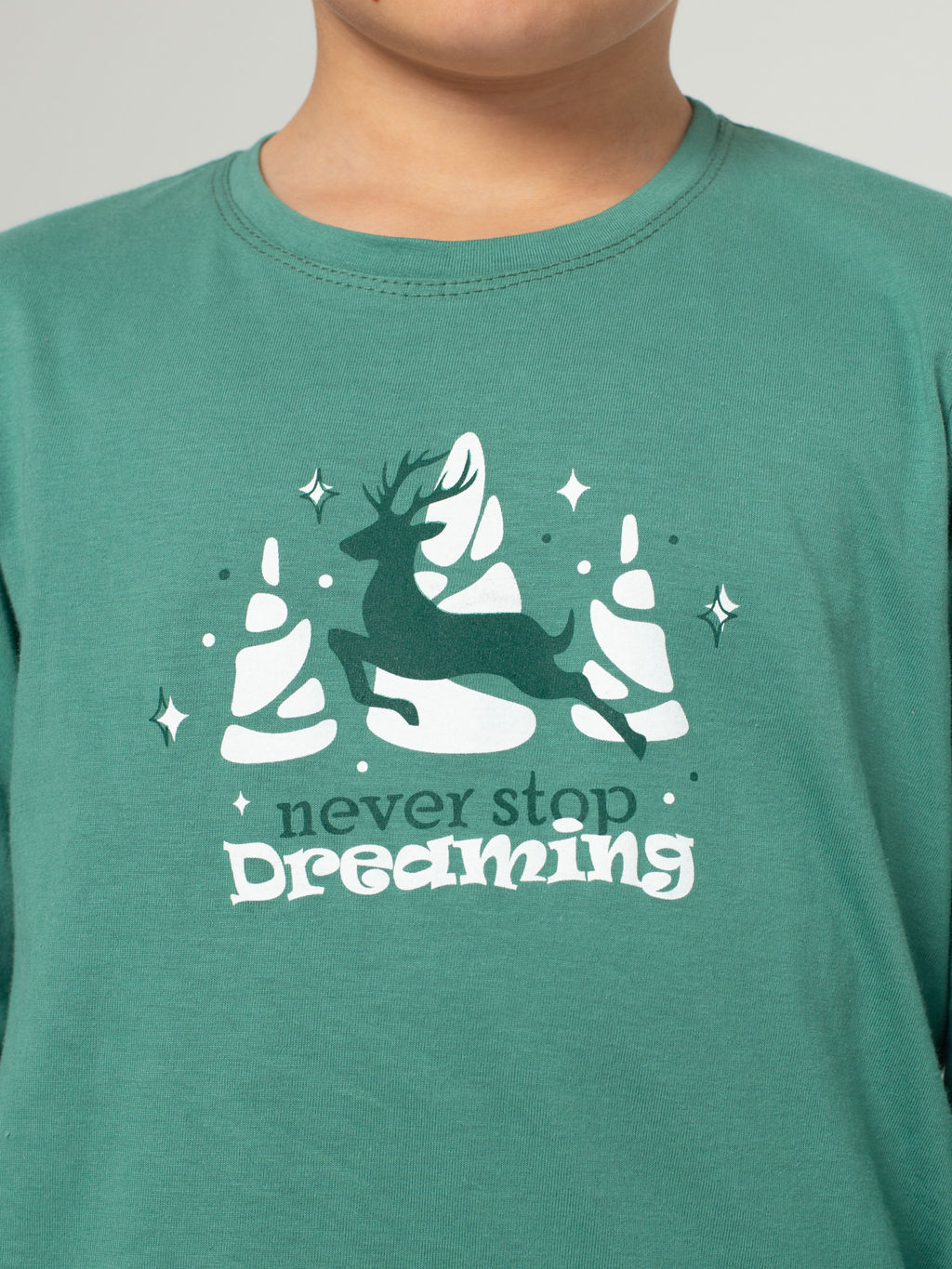 Пижама детская кулирка с брюками "БЭМБИ" ЗЕЛЕНЬ