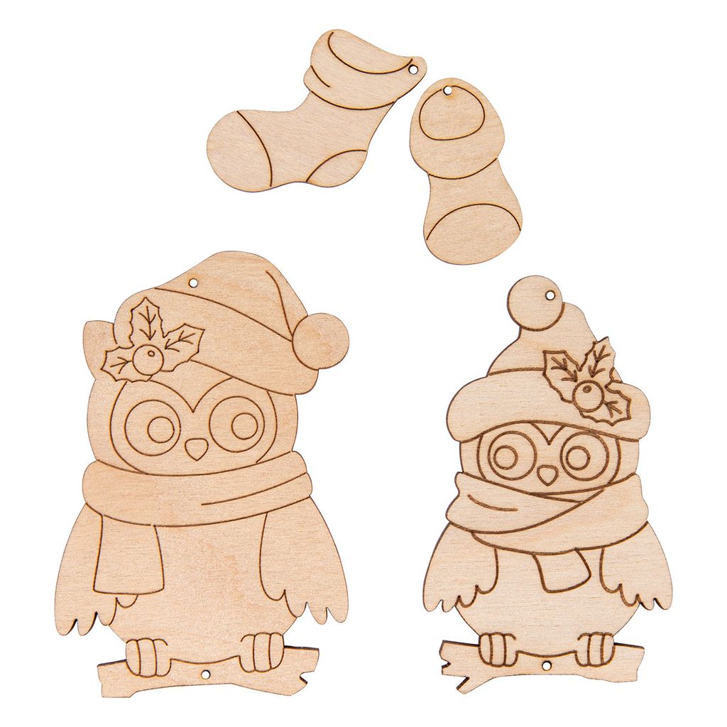 Заготовка для декорирования Mr. Carving ВД-1123 Набор Совы фанера 0.3 см